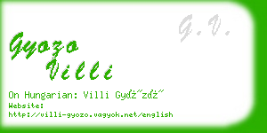 gyozo villi business card